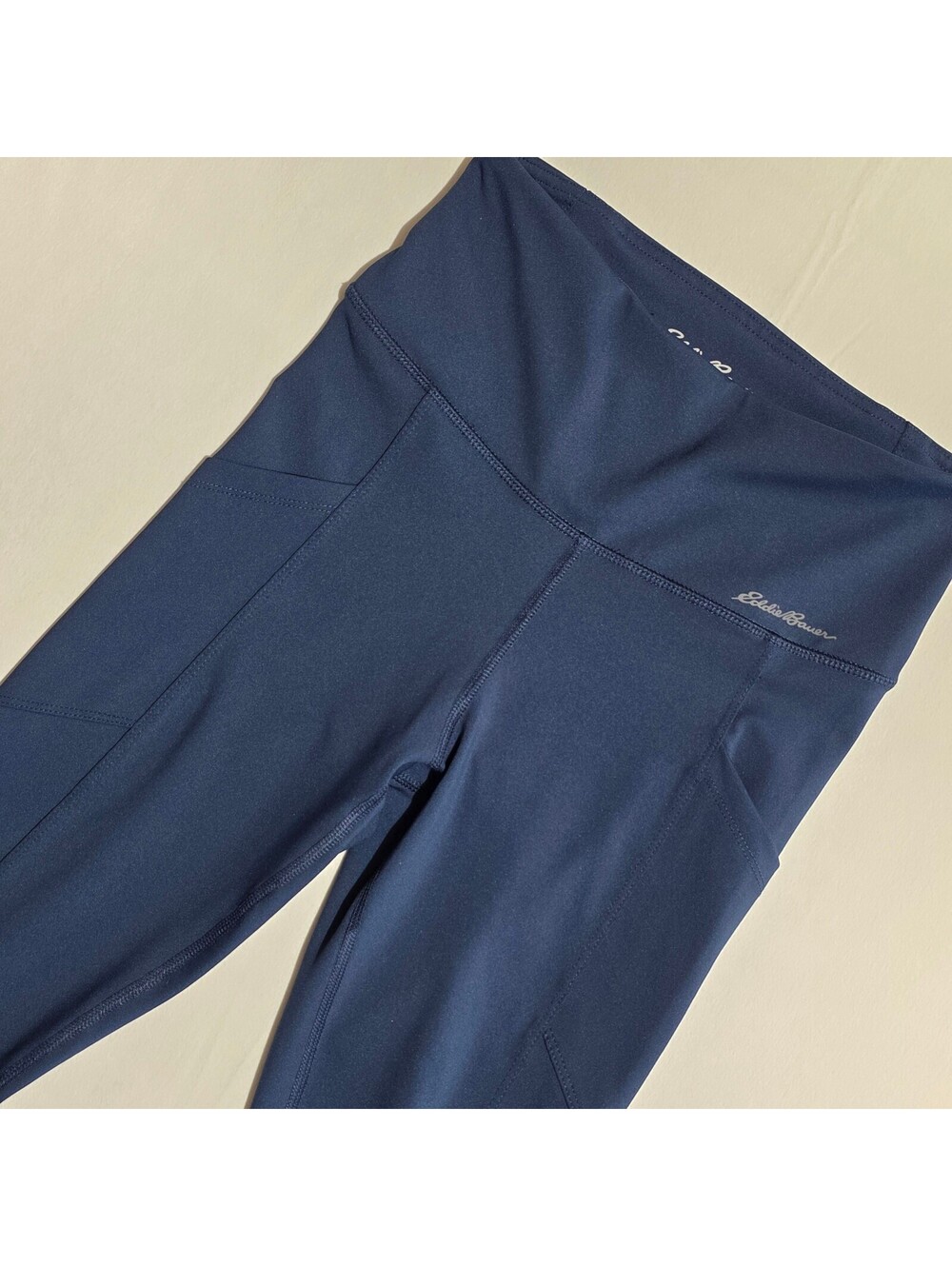 Eddie Bauer Women's Navy Blue Leggings with Side Pockets, Size XS